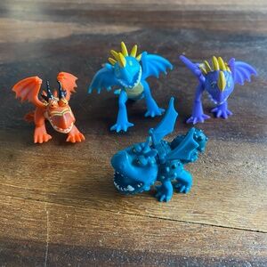 Lot Of 4 How To Train Your Dragon Mini Figure Toys 2013 DreamWorks